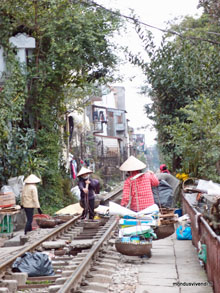 La vie le long de la voie ferrée - Hanoi - Vietnam